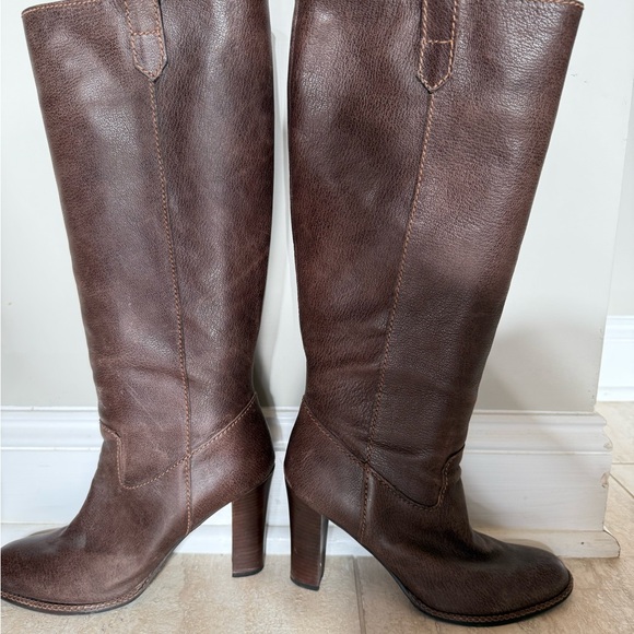 Banana Republic Women's Brown Leather Knee-High Boots - Picture 2 of 9